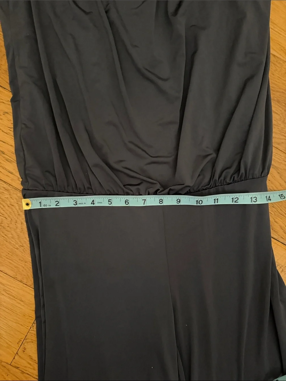 M - Arden B - Strapless Wide-Leg Jumpsuit in Charcoal